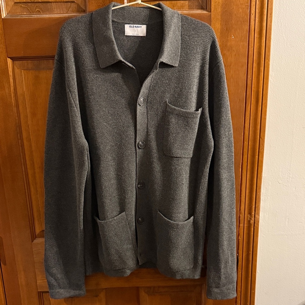 Old Navy Charcoal Button-Up Sweater